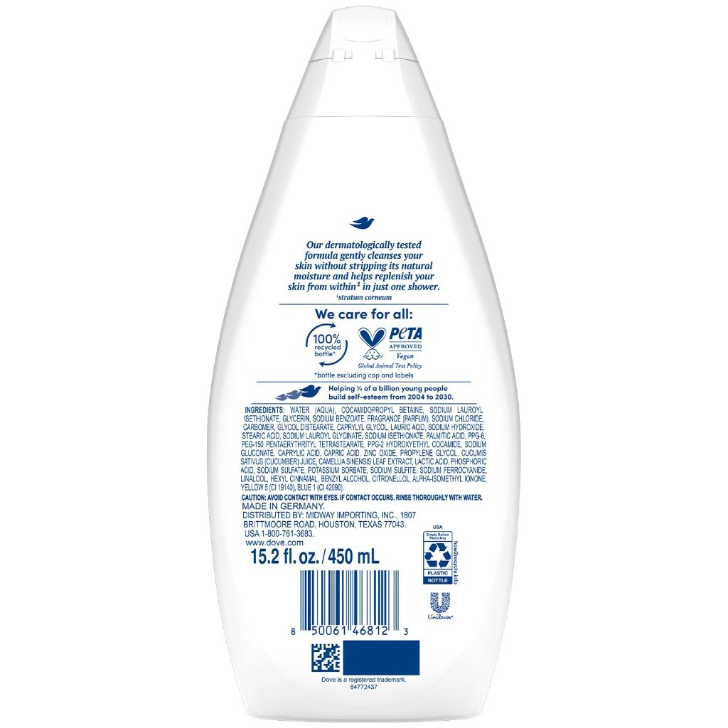 Dove Body Wash Revitalizing & Moisturizing Cleanser - Fresh Care, 15.2 fl. oz. (3 Pack)