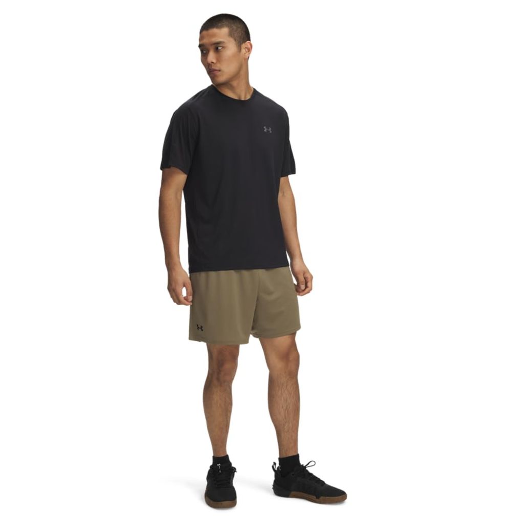 Under Armour Men's Tech 6 Inch Mesh Shorts, Bayou/Black, Large