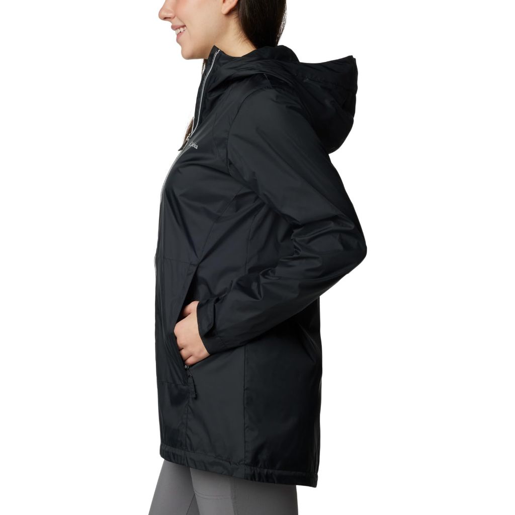 Columbia Women's Plus Size Switchback Lined Long Jacket, Black, 1X