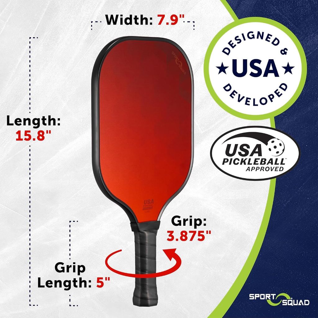 Sport Squad Lightweight Graphite Fiberglass Pickleball Paddle