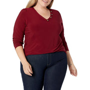 Star Vixen Women's Plus Size Sleeveless, Burgandy, 1X