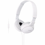 Sony ZX Series Wired On-Ear Headphones with Mic - White (MDR-ZX110AP)