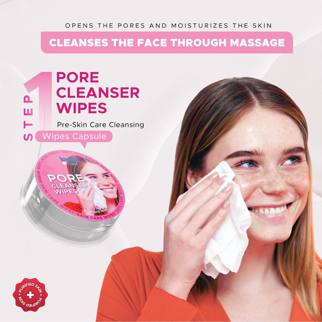 Handy Towel 3-Step Collagen Facial Care Set, Skin Renewal Collagen Face Kit, Collagen with Hyaluronic Acid, Nourishing Glow Capsule Skin Care Solution, 3 in 1 Purify+Hydrate+Boost Beauty Set