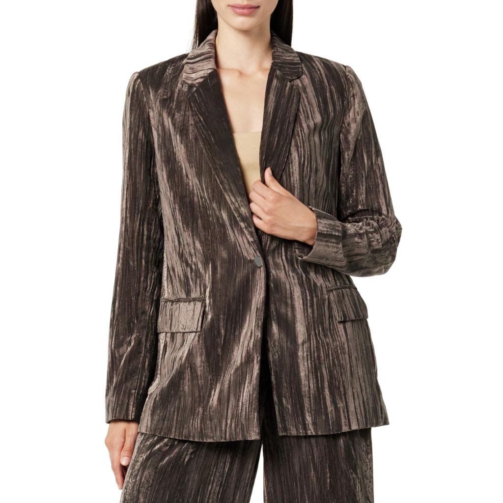 The Drop Women's Blake Long Blazer, Java Velvet, Medium