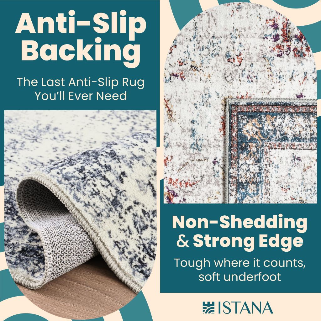 Istana Navy Area Rug - 5x7