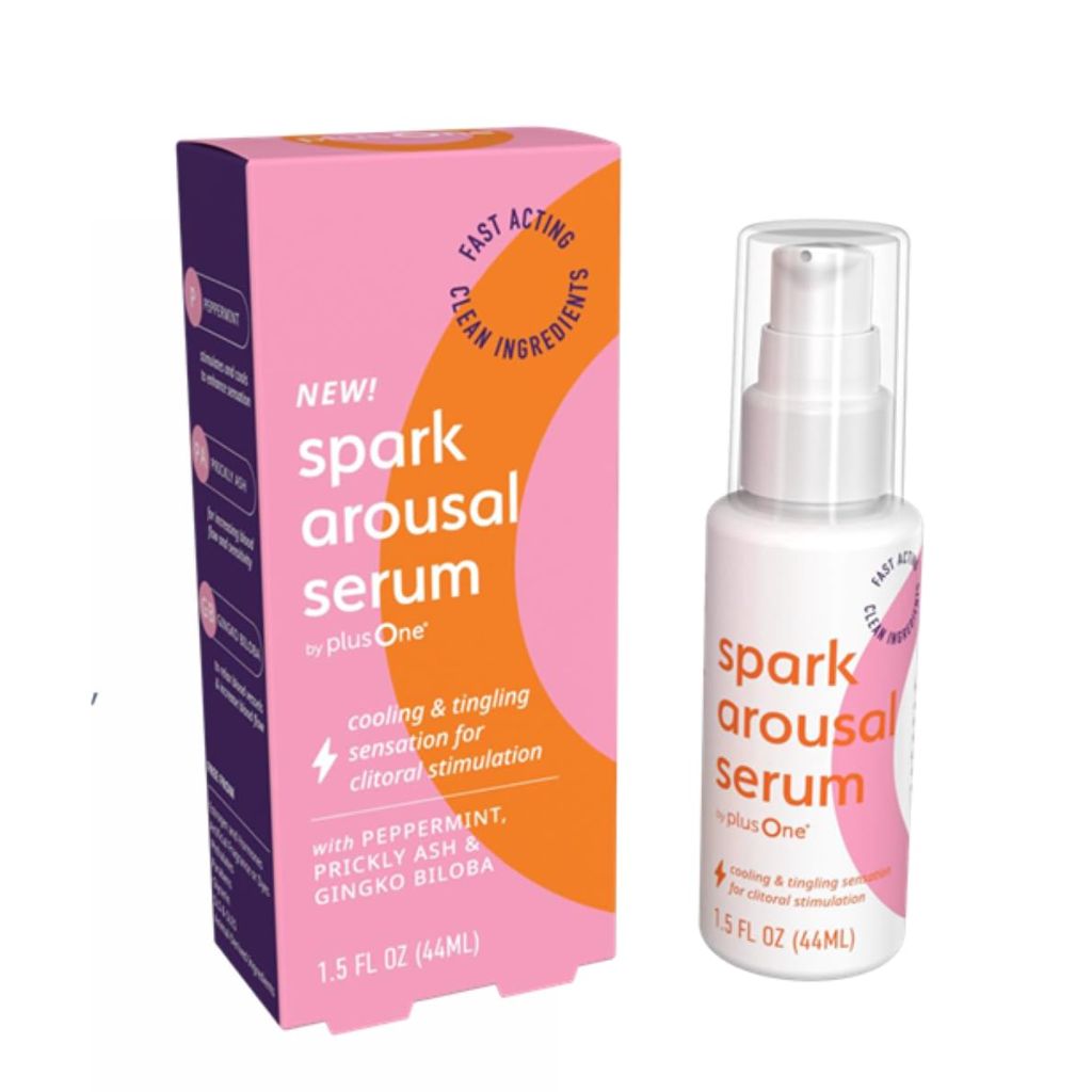 PlusOne Spark Arousal Serum – Arousal Gel with Peppermint, Prickly Ash & Ginkgo – 1.5 oz