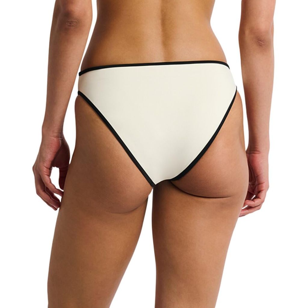 Onia Milly Bikini Bottom, Egret/Black, SZ S