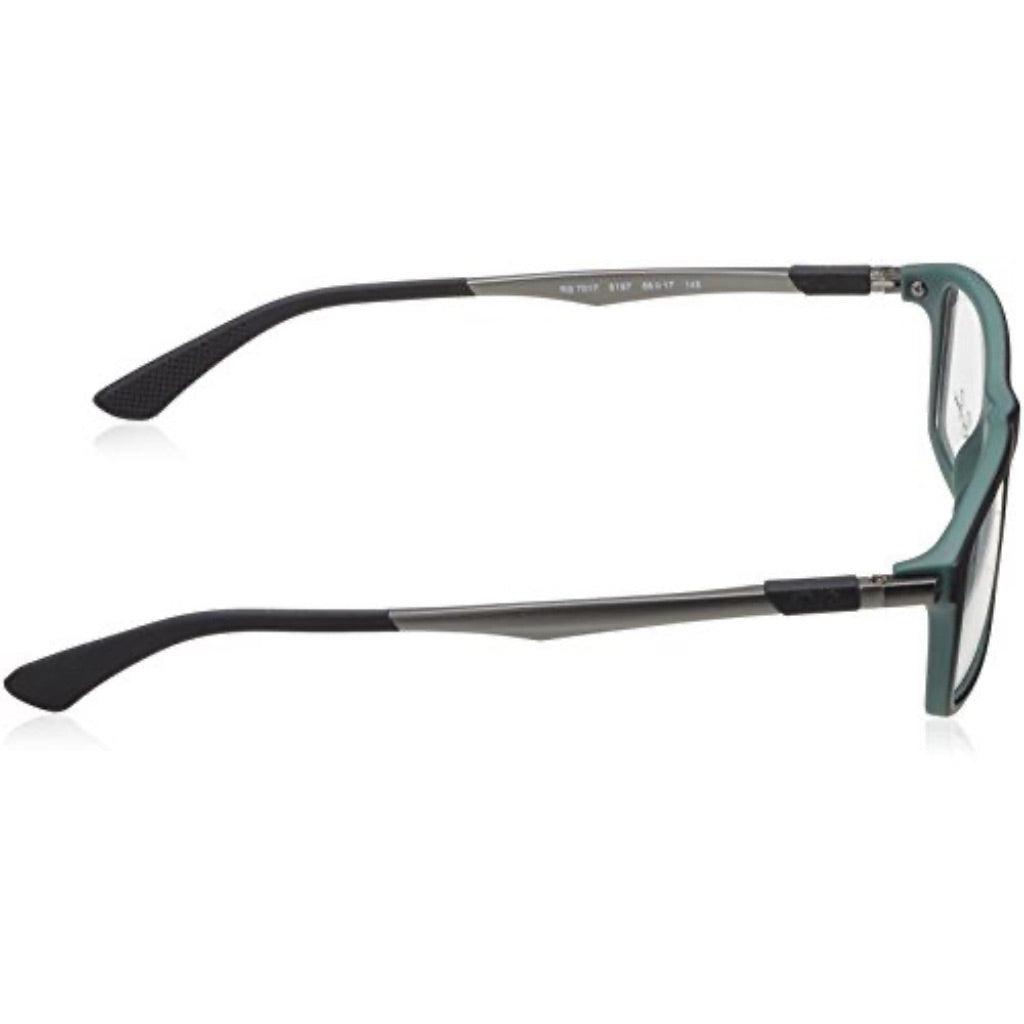 Ray-Ban RX7017 5197 Eyewear Frames - Matte Black on Green, 56-17