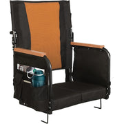 Extra Wide Stadium Seats with Back Support, Bleacher Chairs with High Back and Cushion, Padded Portable Fording Bleacher Seat with Armrests, Cup Holder and Storage Pockets