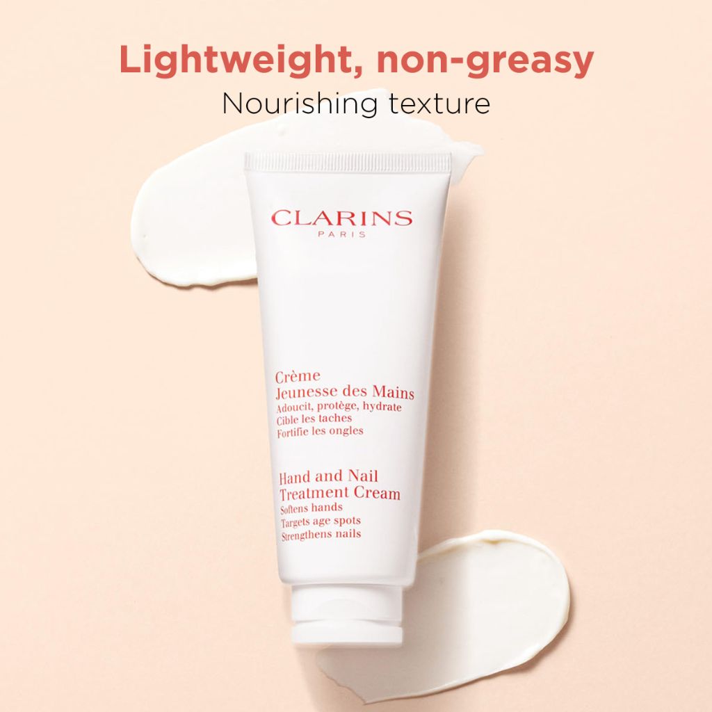 Clarins Hand and Nail Treatment Cream  | Softens, Nourishes and Shields Skin | 3.4 Ounces