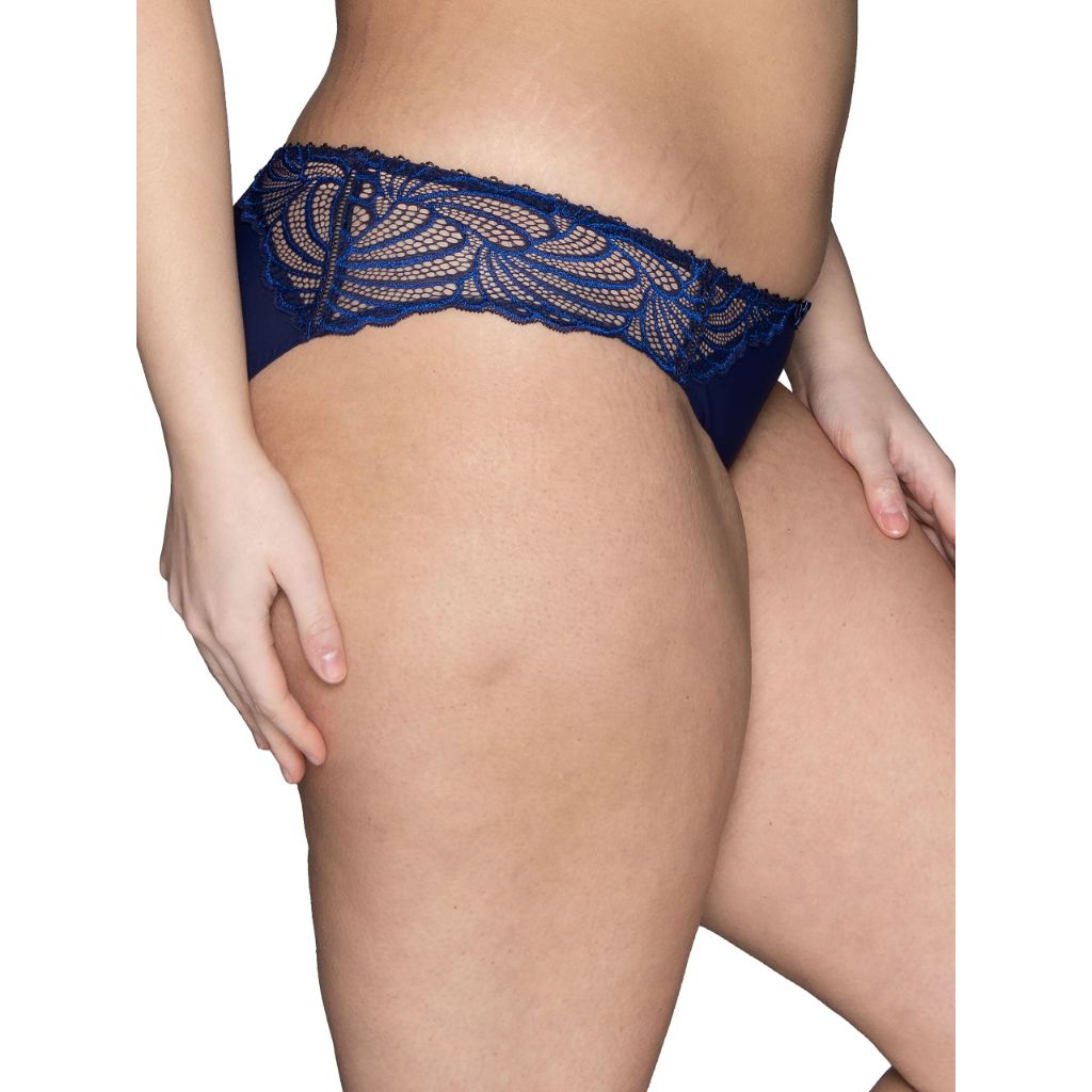 SZ XL, Vanity Fair Women's Flattering Lace Panties: Lightweight & Silky with Superior Stretch | Blue Mystique