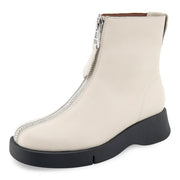 Aerosoles Women's FRANCIS Ankle Boot, EGGNOG FAUX LEATHER, 7M