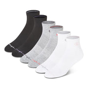 6PK WOMENS CUSHION QUARTER champion socks