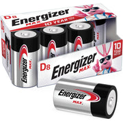 Energizer D Batteries, D Cell Battery Premium Alkaline, 8 Count