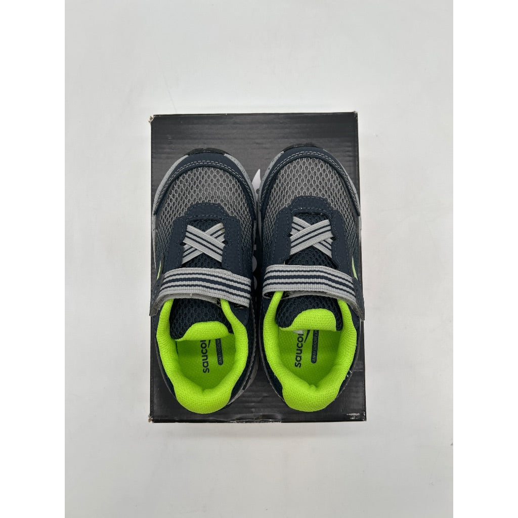 Saucony Kids Ride 10 Jr Sneakers, Navy/Green - Size 9.5 Wide (Toddler)