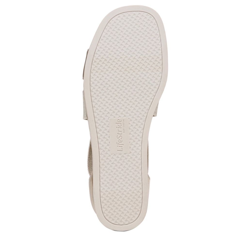 LifeStride Womens Giselle Sandal, Gold Faux Leather - size 5.5M