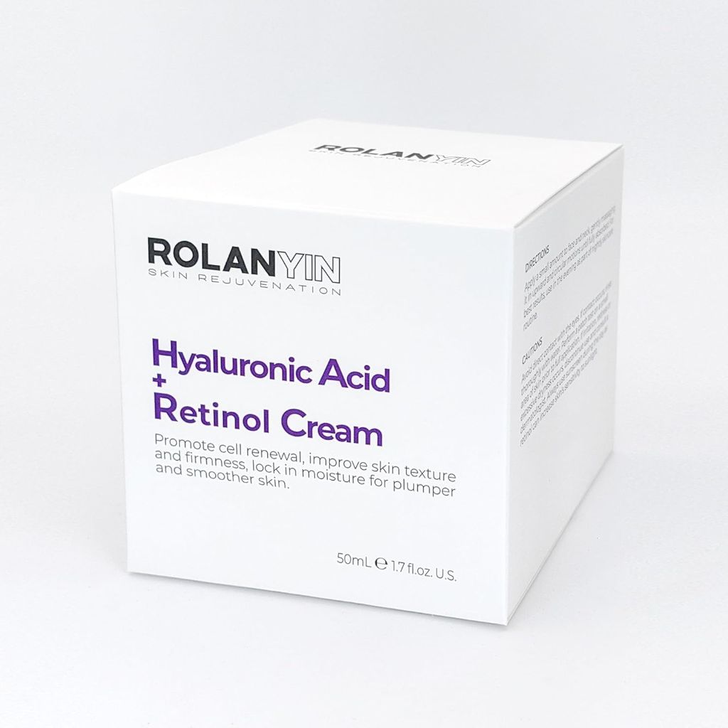 ROLANYIN Hyaluronic Acid + Retinol Cream Anti Aging and Deep Hydration Nourishing Wrinkle Reduction 1.7oz
