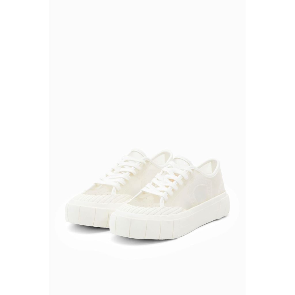 Desigual Transparent Platform Sneakers, White - size 8