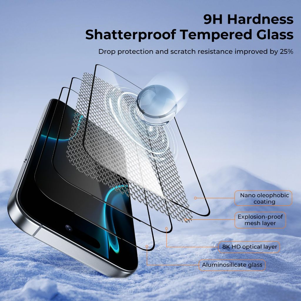 BENKS Pro Max Screen Protector for iPhone 17, 6.9'', [2 Pack]