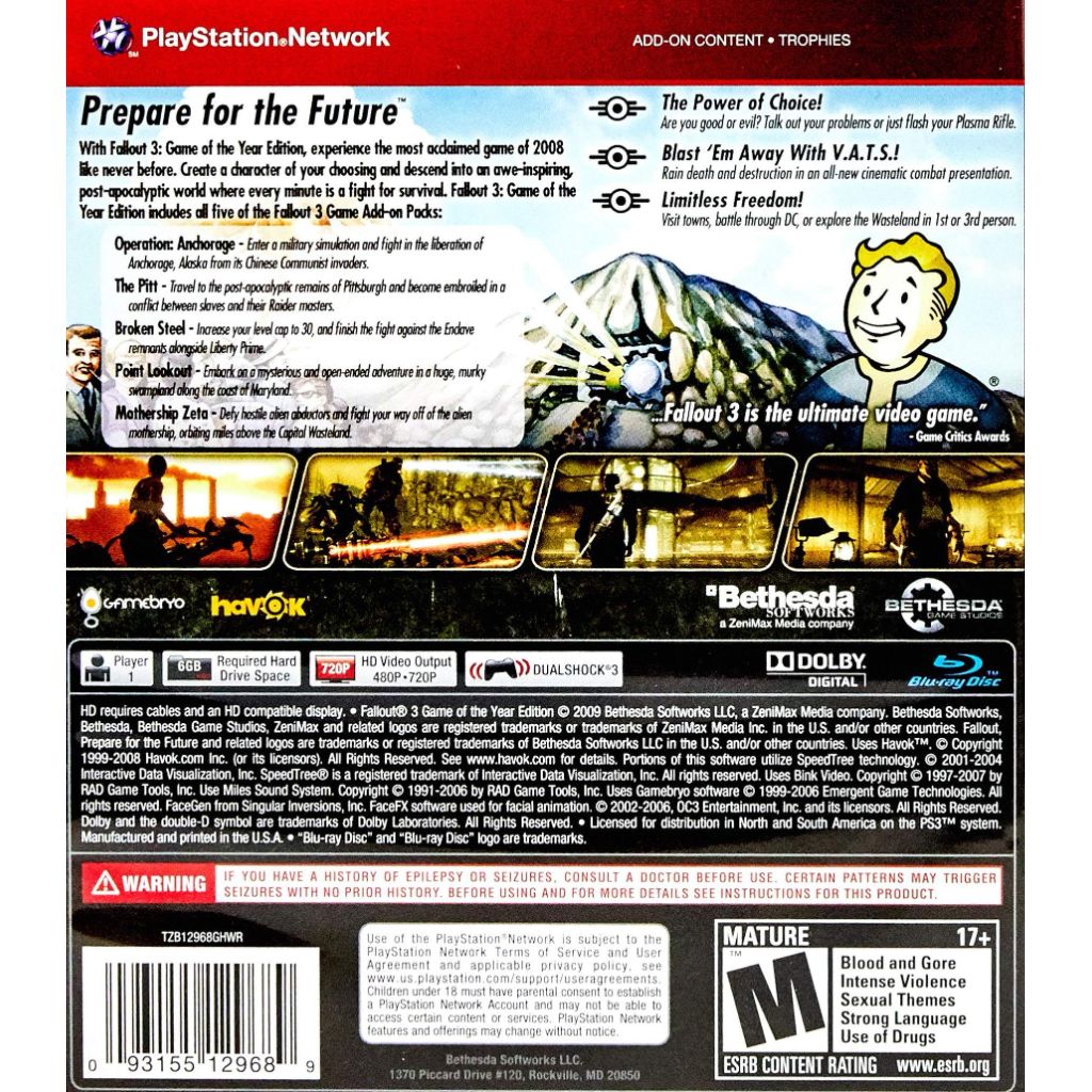 Fallout 3 - PlayStation 3 Game of the Year Edition