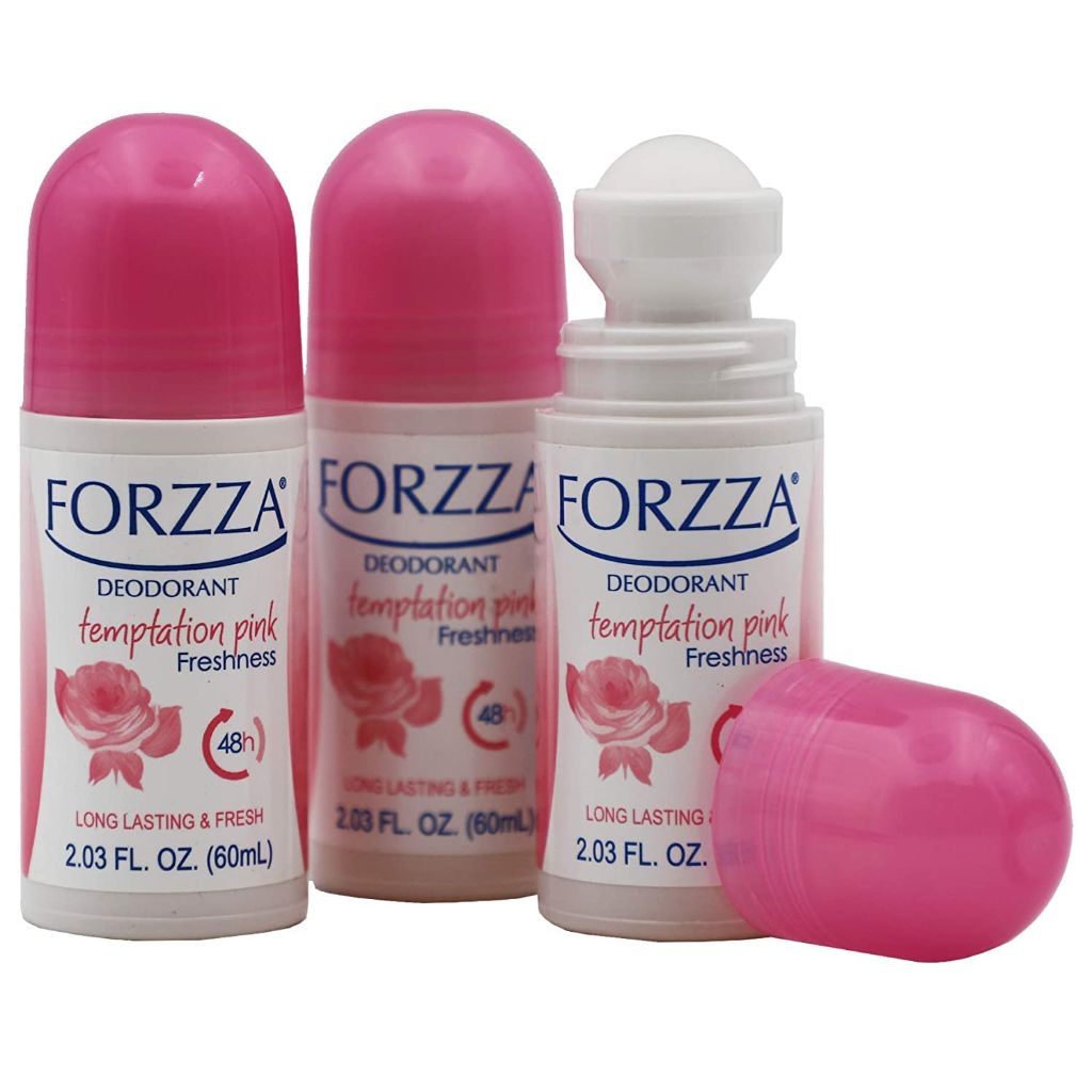 Forzza Roll-On Deodorant Temptation Pink, 3-pack Of 2.03 Oz Each