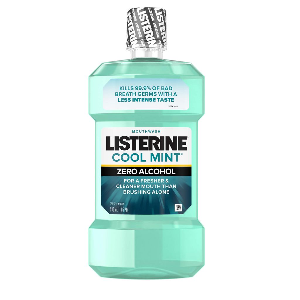 Listerine Zero Alcohol Mouthwash, Cool Mint Flavor | 500 ml