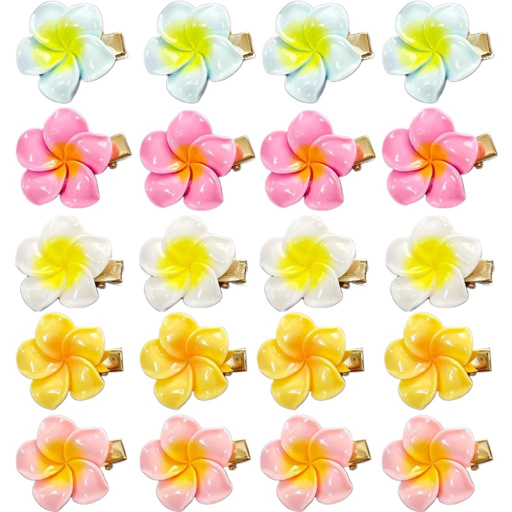 Jimmidy Women Hair Accessories 20Pc Hawaiian Plumeria Hair Clip