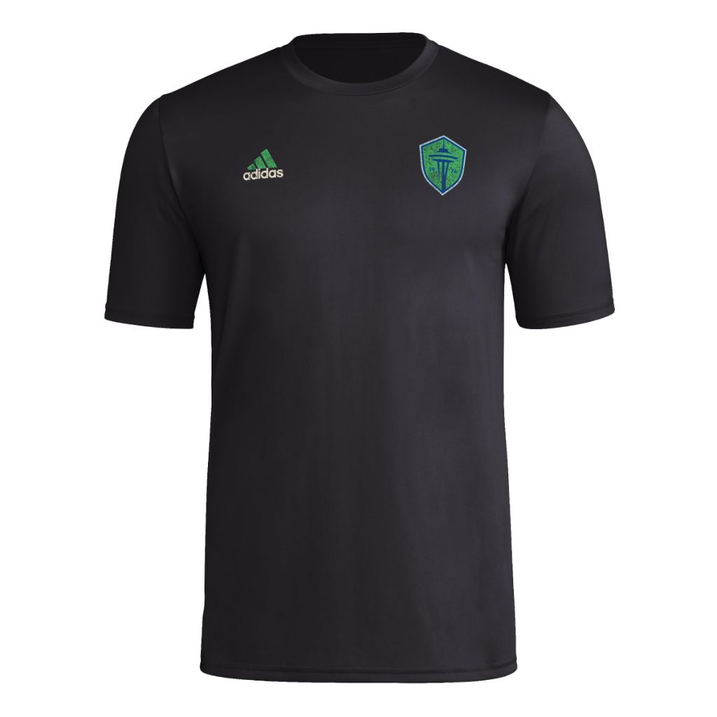 Adidas Men's Seattle Sounders FC Local Stoic Short Sleeve T-shirt, Black, 3X-Large
