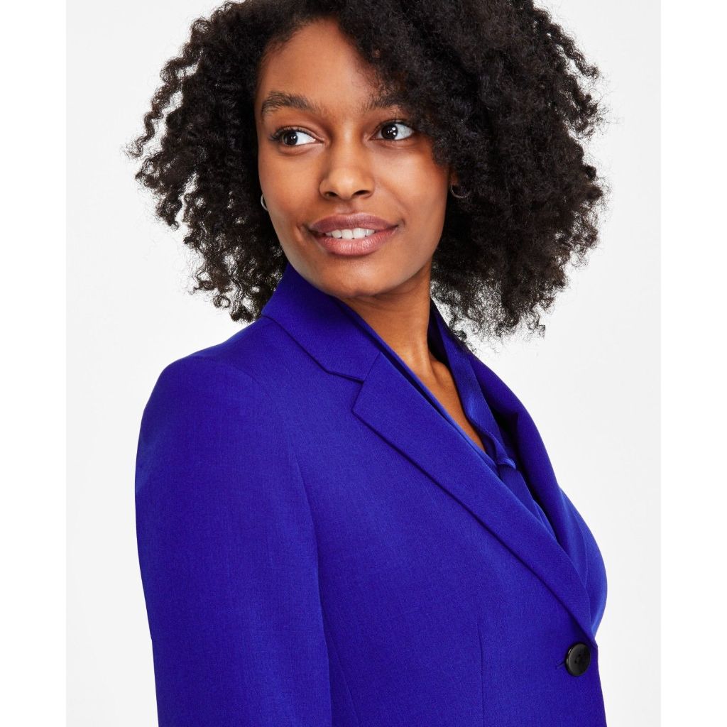 Kasper Women's Stretch Crepe Two-Button Collar Blazer - Color: Royal Signature - SIZE 8