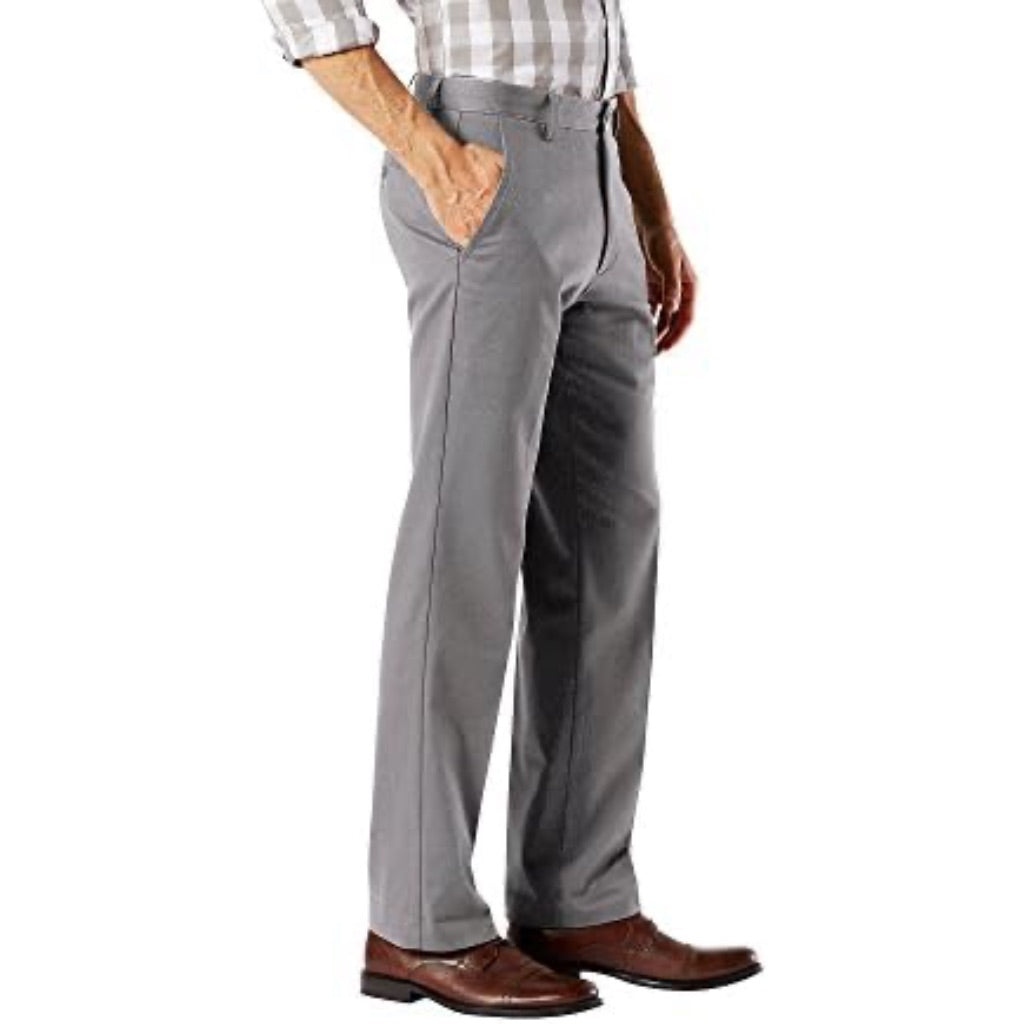 Dockers Men's Straight Fit Easy Khaki Pants, Gray,  31W x 32L