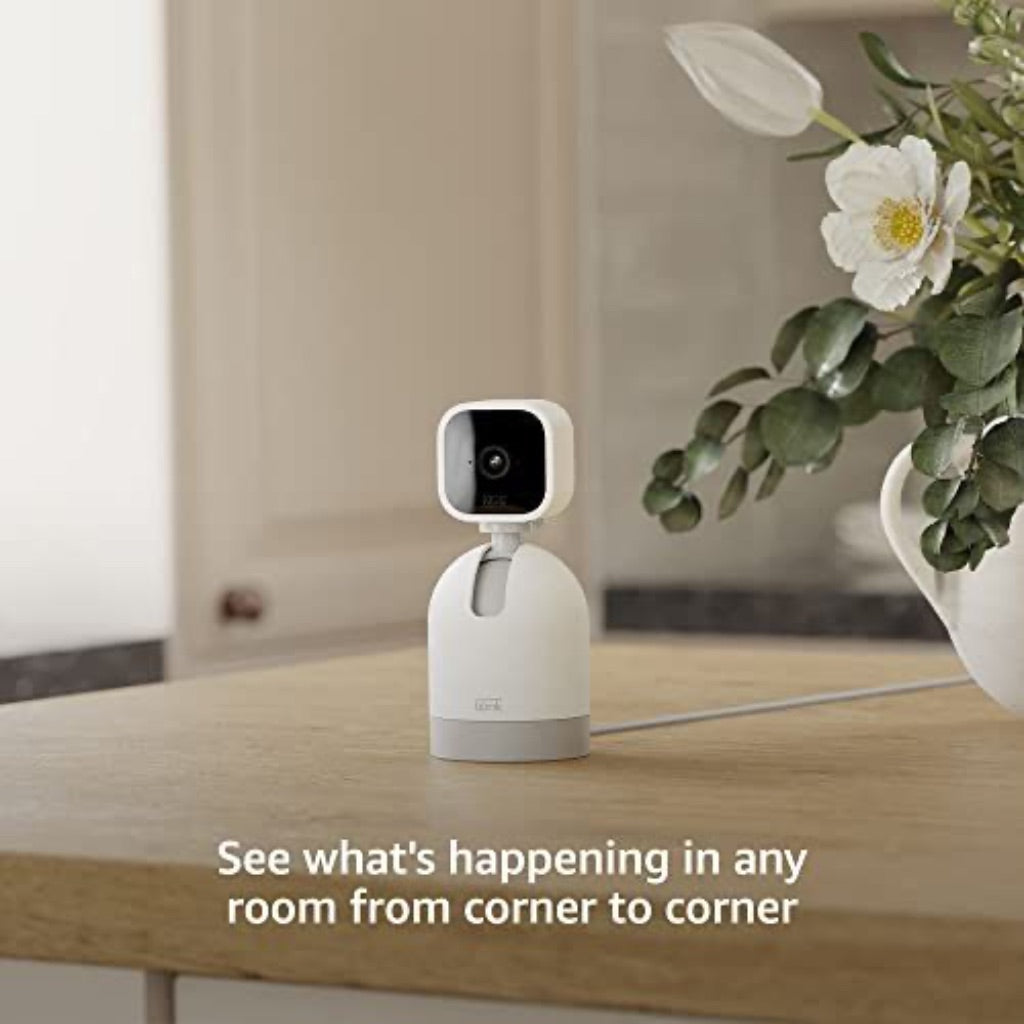 Blink Mini Pan Tilt Camera, Wired Indoor Smart Security Camera with 2-Way Audio, HD Video, Motion - Black