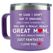 Mom Gifts from Daughter Son,You're A Really Great Mother Coffee Mug - Birthday Christmas Gifts Idea for Moms (14OZ Purple)