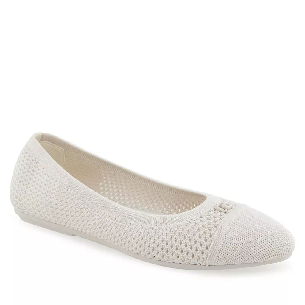 Aerosoles Annelie Women's Knit Ballet Flats, Size: 5, Eggnog