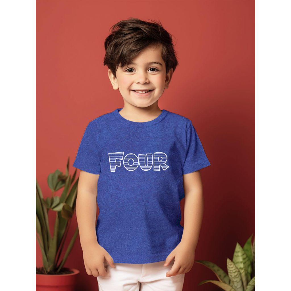 SZ 5Y, Unordinary Toddler 4th Birthday Shirt Boys | Charcoal Blue