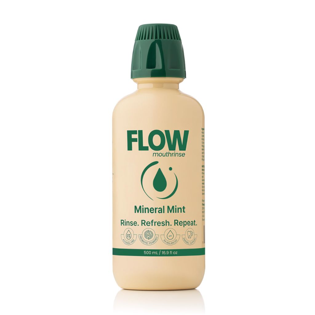Flow Mouthrinse, Alcohol-Free Probiotic Mouthwash (Mineral Mint) – 16.9oz