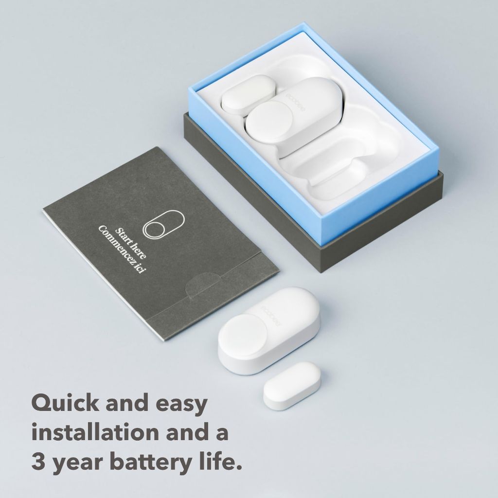 Ecobee Smart Sensor for Doors & Windows 2 Pack - Temperature sensor, white