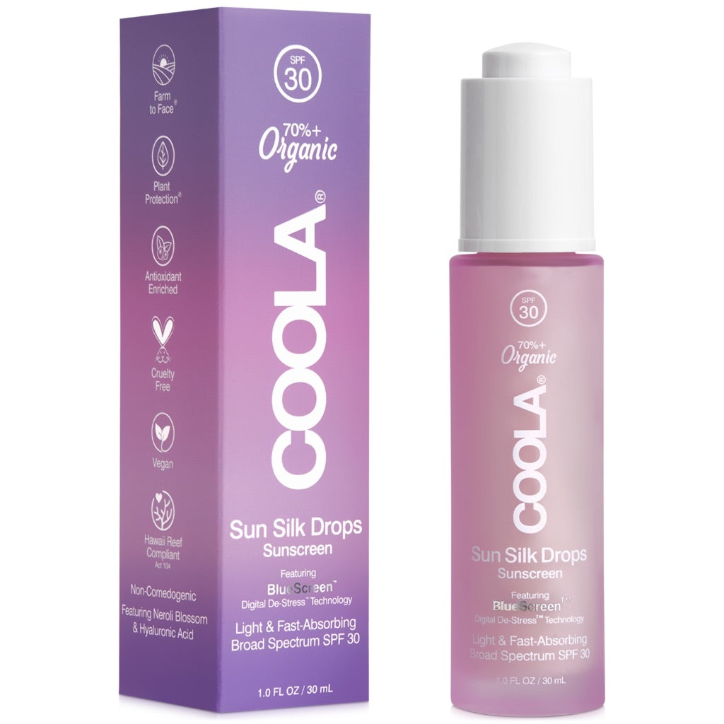 Coola Organic Sun Silk Drops Face Moisturizing Sunscreen, SPF 30, 1 fl oz