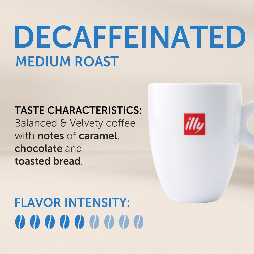 Illy Coffee K Cups - Pods For Keurig Machines – Classico Decaf Roast – 10 Count