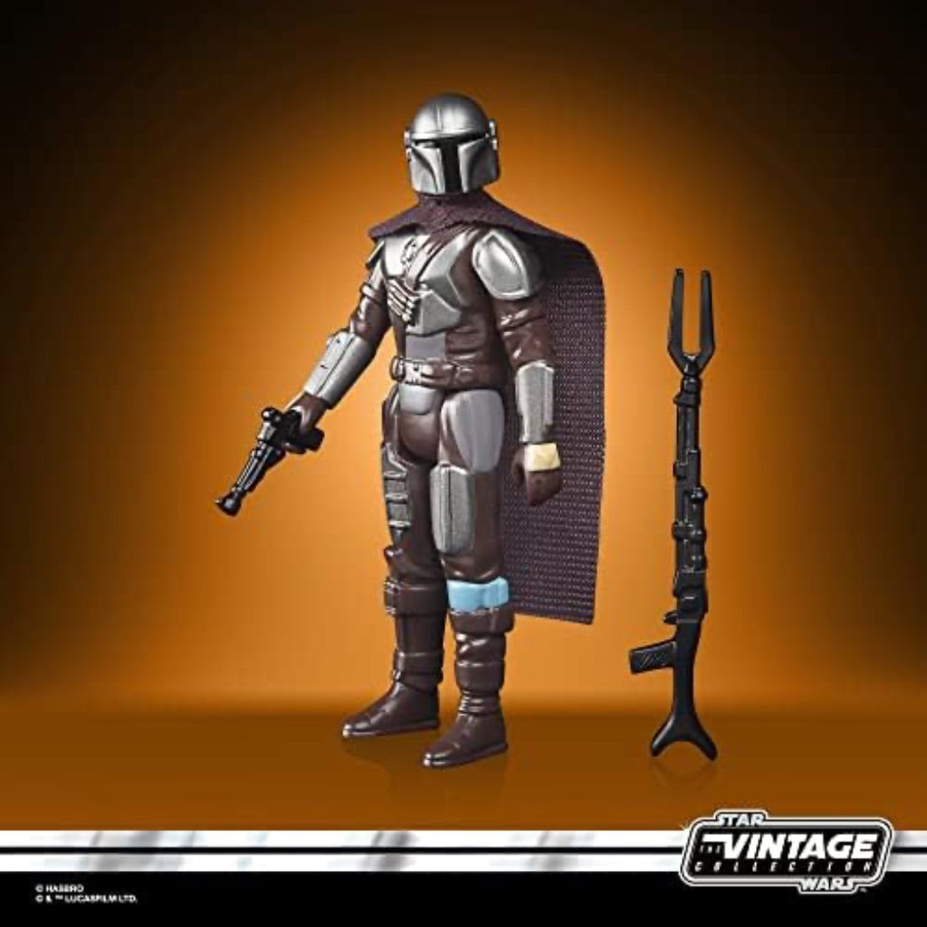 STAR WARS Retro Collection The Mandalorian (Beskar) Toy 3.75-Inch-Scale The Mandalorian Collectible Action Figure, Accessories