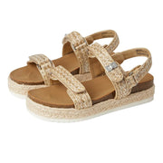 Steve Madden Kids Bigmona Girls Shoes Natural Raffia : 13 Little Kid M, Synthetic