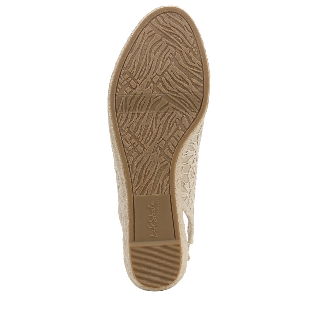 SZ 8M, LifeStride Women's Kayden Wedge Sandal | Natural Tan Fabric