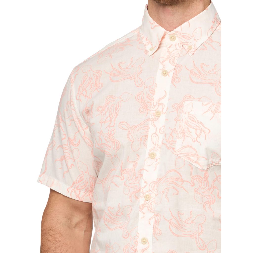 Eddie Bauer Men's Big & Tall Short Sleeve Baja Shirt, Lt Pink, 3XL