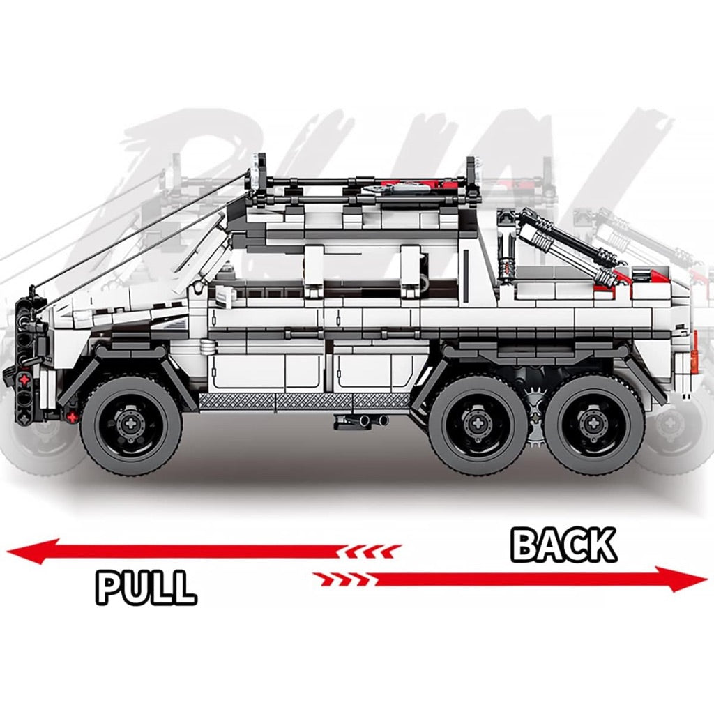 Newrice 6X6 Off Road Pickup Truck Building Kit, 1:16 Scale for Ages 6+, 858 Pieces