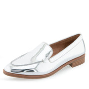 Aerosoles Women's EVEREST01 Loafer Flat, Silver Metallic, 6.5M