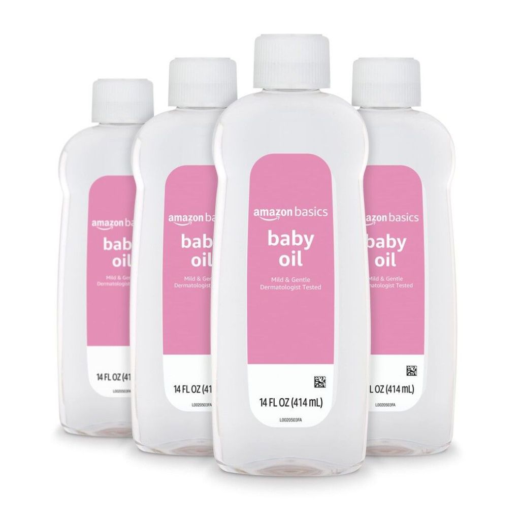 Amazon Basics Baby Oil - 14 fl. oz. (4 Pack)