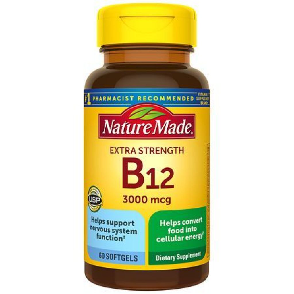 Nature Made B-12 Vitamin 3000 mcg - 60 Softgels