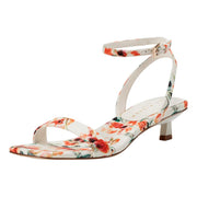 SZ 10, Marc Fisher LTD Women's Alona Heeled Sandal, Ivory/Orange Flower Print Multi 150