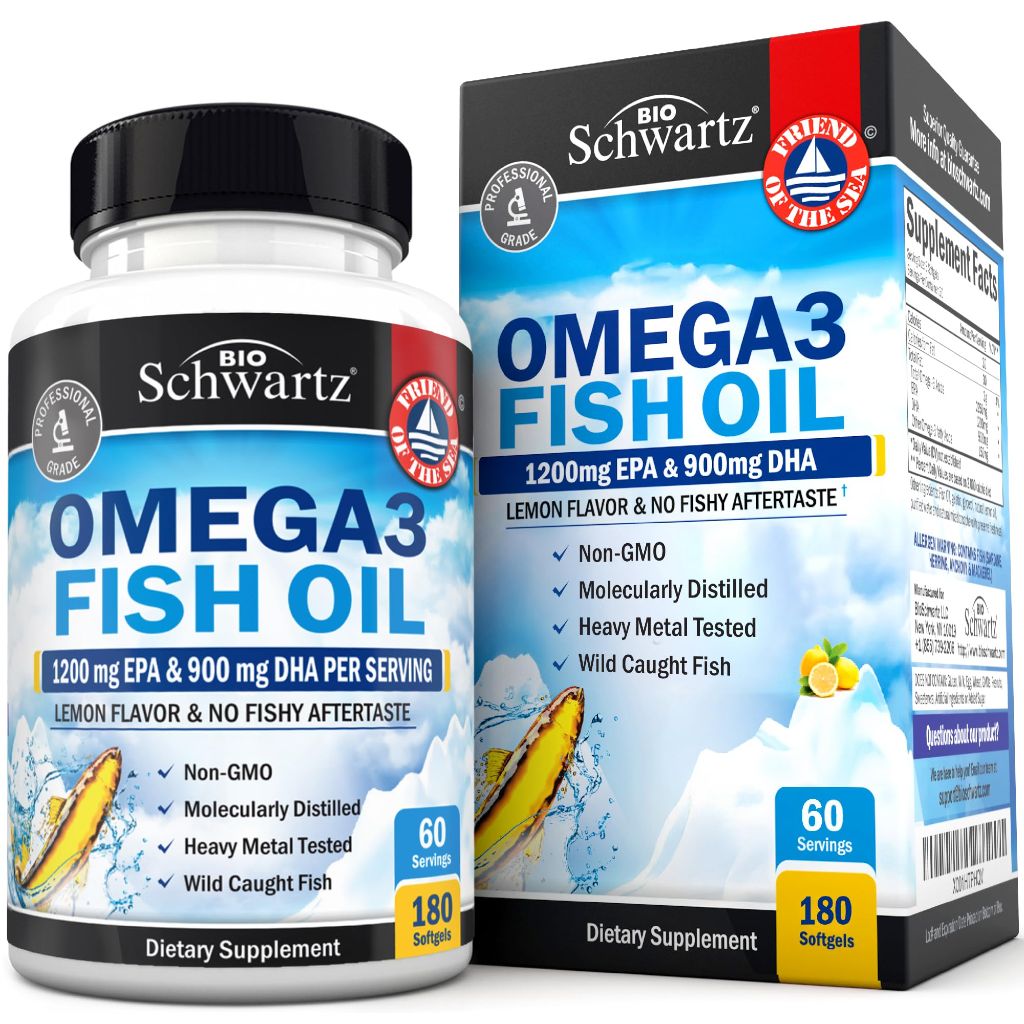 Triple Strength Omega 3 Fish Oil 3000mg - 180 Softgels