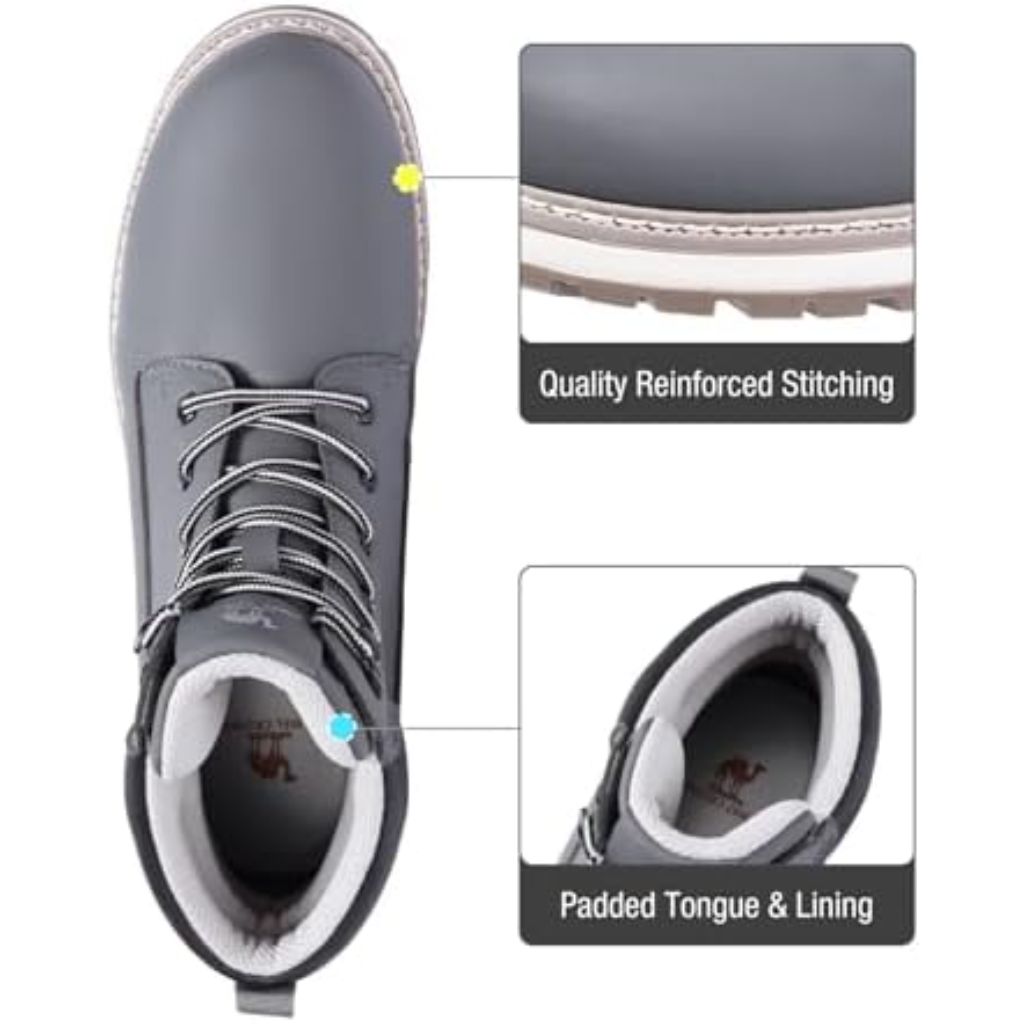 CAMEL CROWN Work Boots for Men, Water-Resistant Soft Toe Non-Slip - Size 7