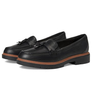 Clarks Women's Westlynn Bella Loafers - Black Leather, Size 9.5 Wide